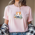 T-shirt "Cat Books" 100% Algodão 190g - JM Collection