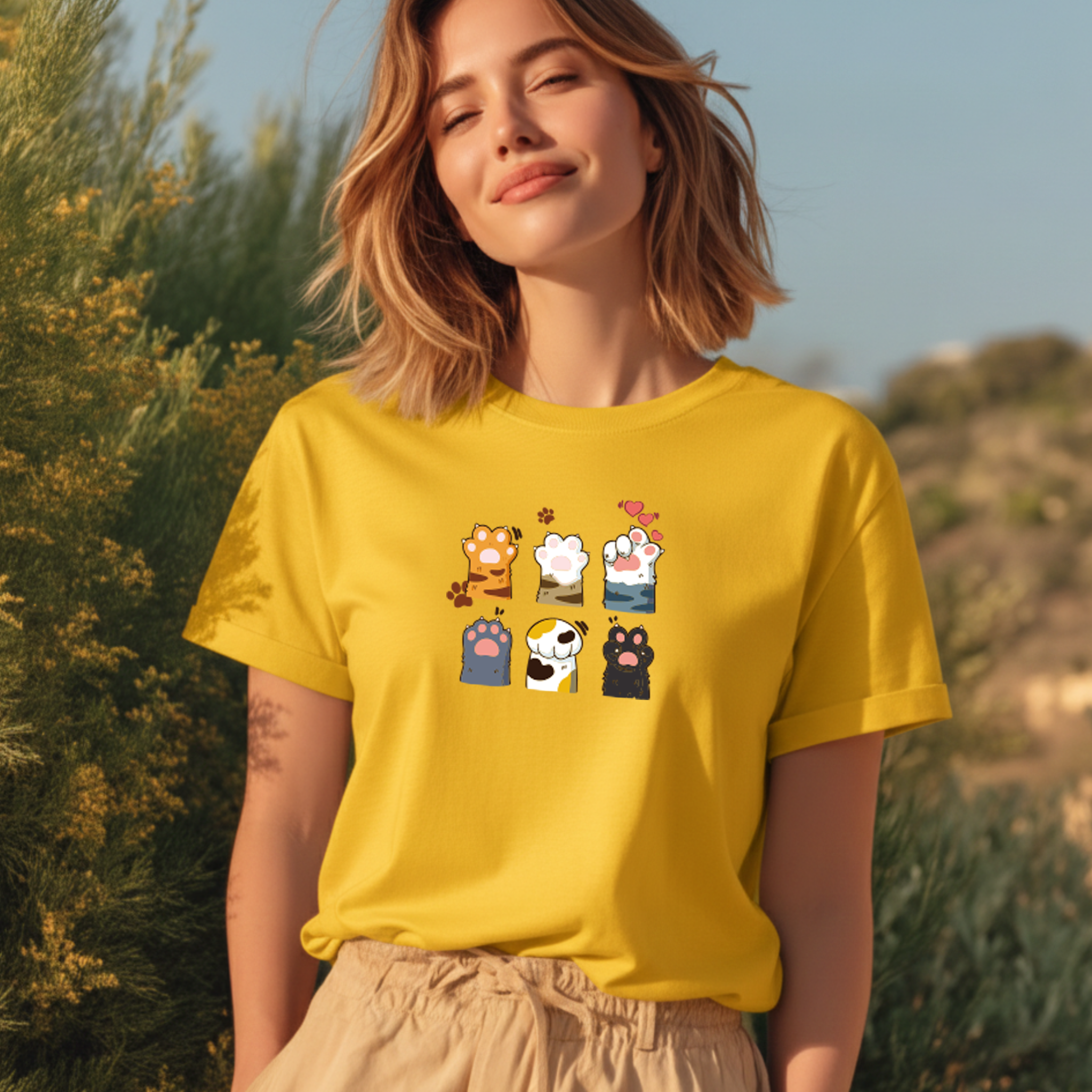 T-shirt "Cats" 100% Algodão 190g