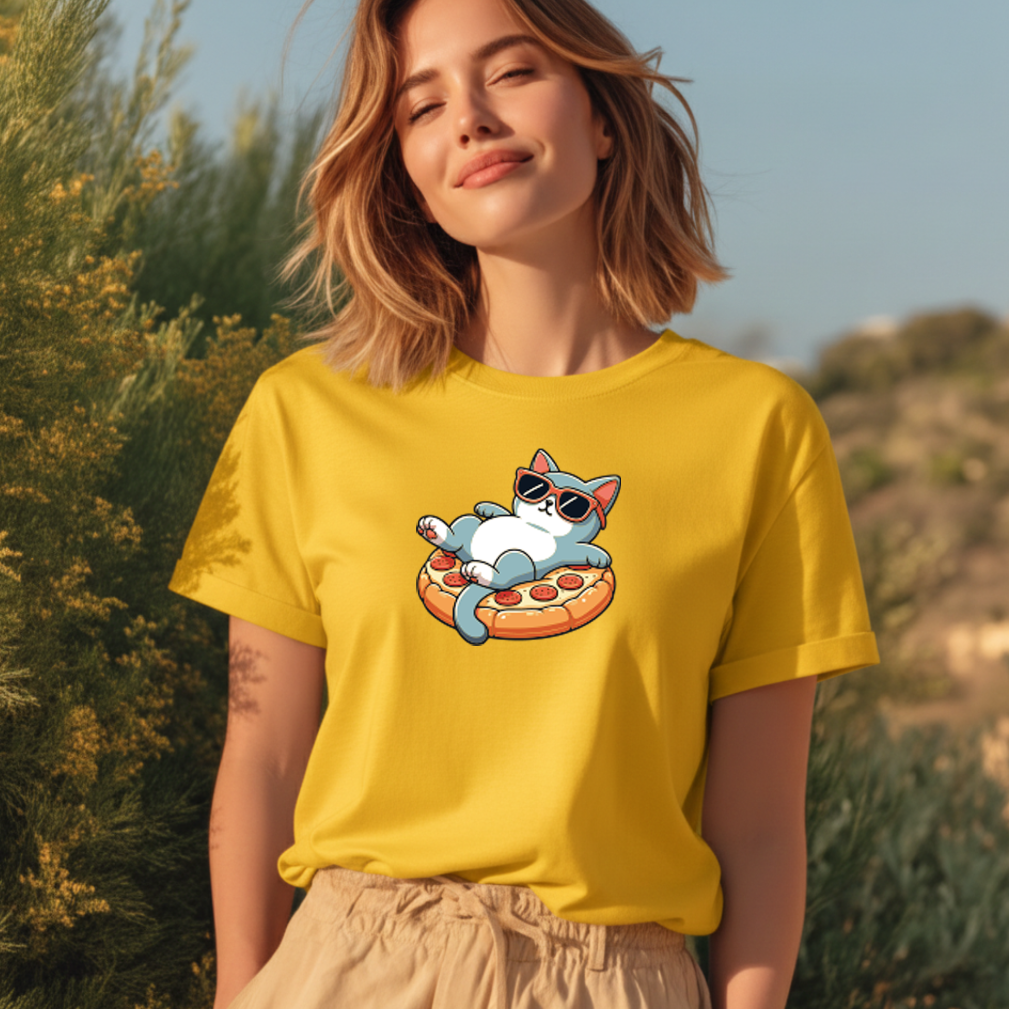 T-shirt "Pizza" 100% Algodão 190g - JM Collection