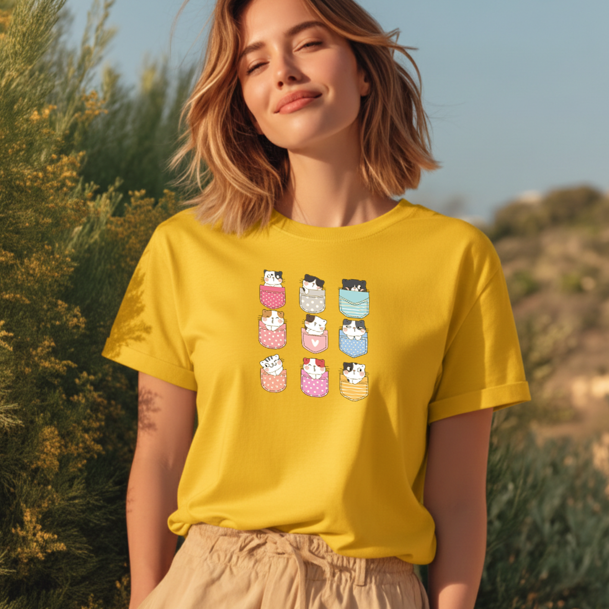 T-shirt "Gatos" 100% Algodão Premium 190g