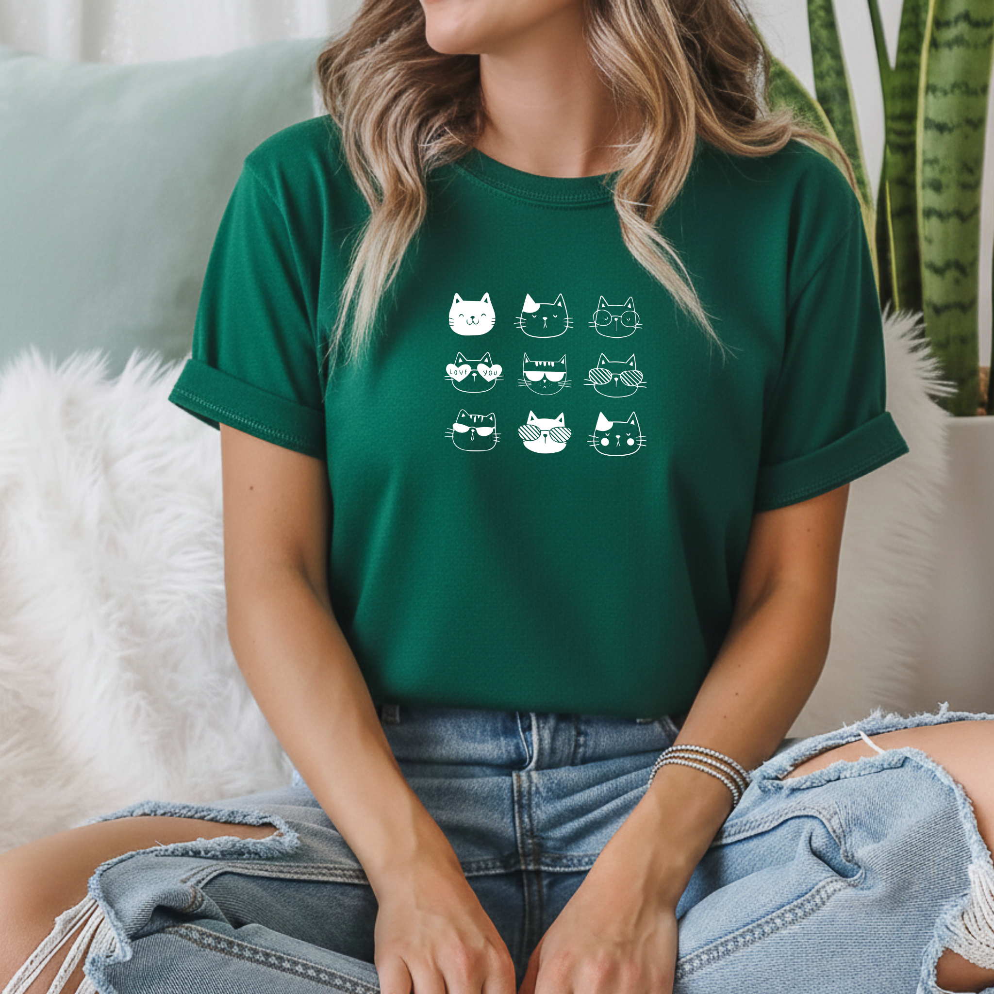 T-shirt "Cats" 100% Algodão Premium 190g