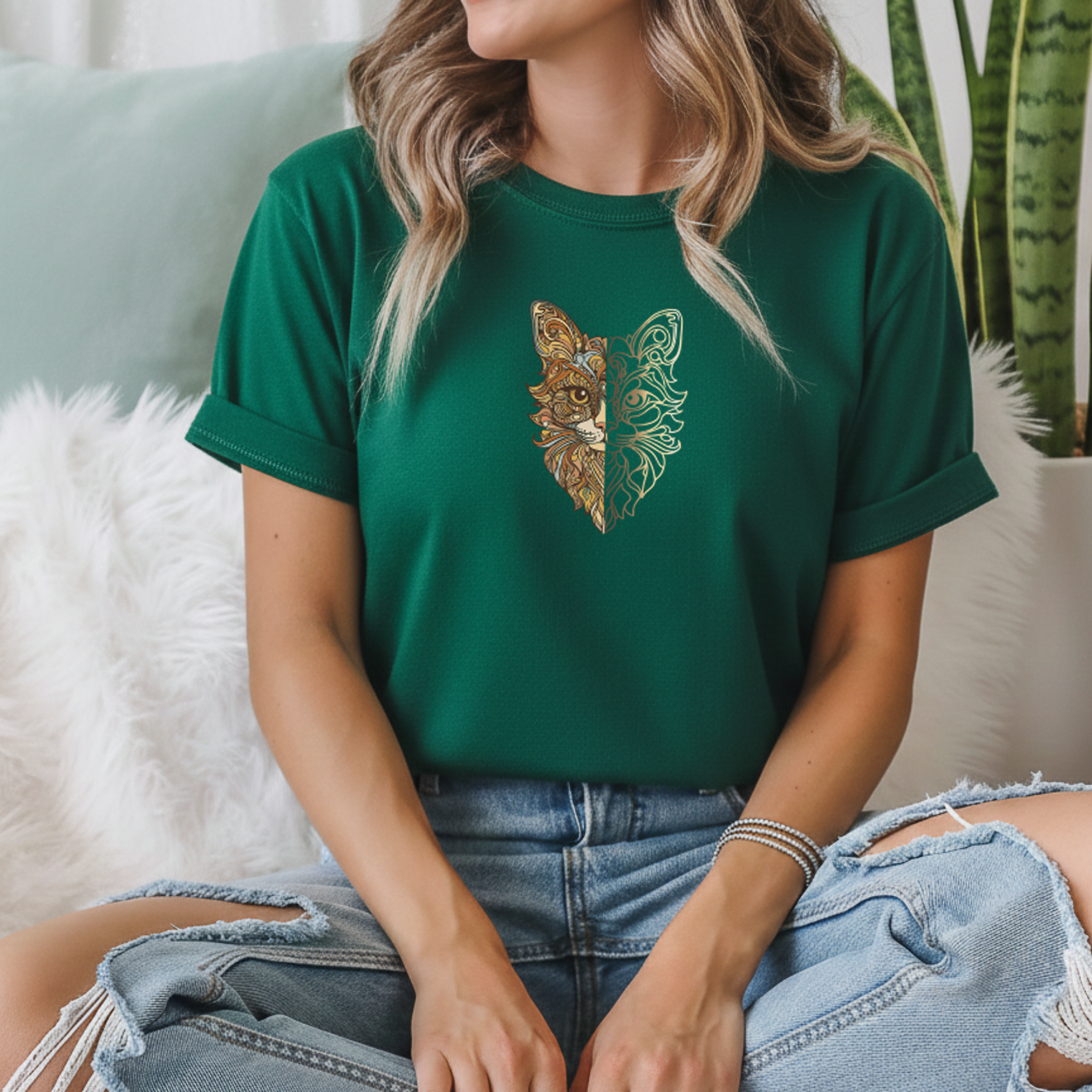 T-shirt "Gato" 100% Algodão 190g
