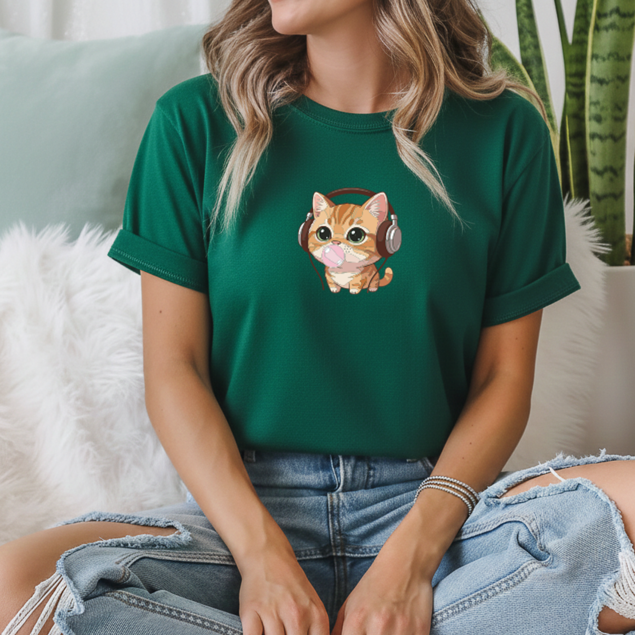 T-shirt "Cat" 100% Algodão Premium 190g