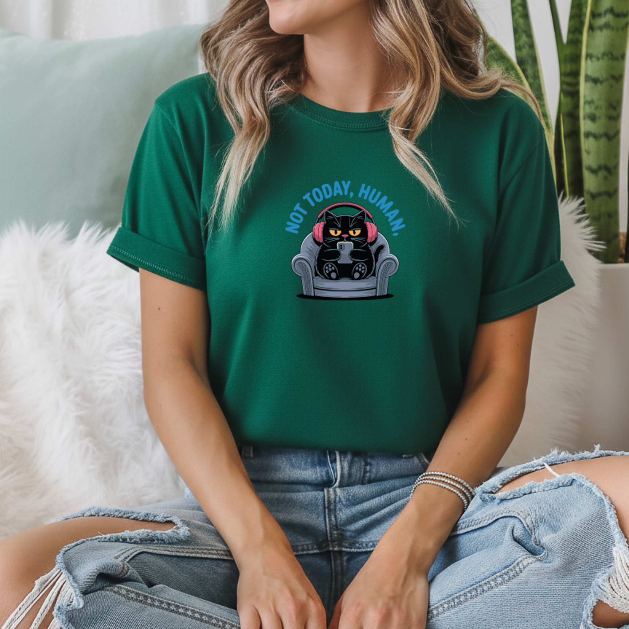 T-shirt "Cat" 100% Algodão