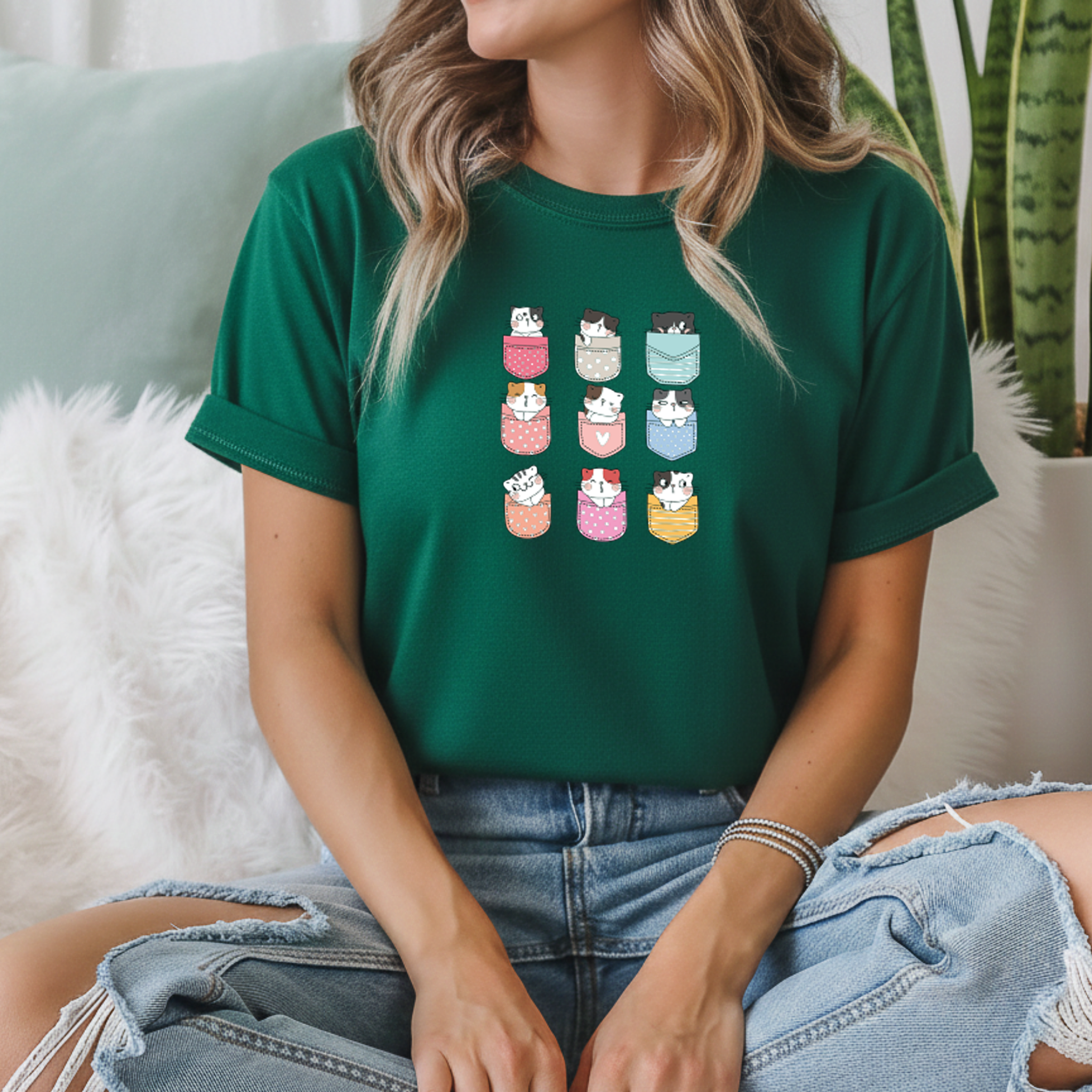 T-shirt "Gatos" 100% Algodão Premium 190g