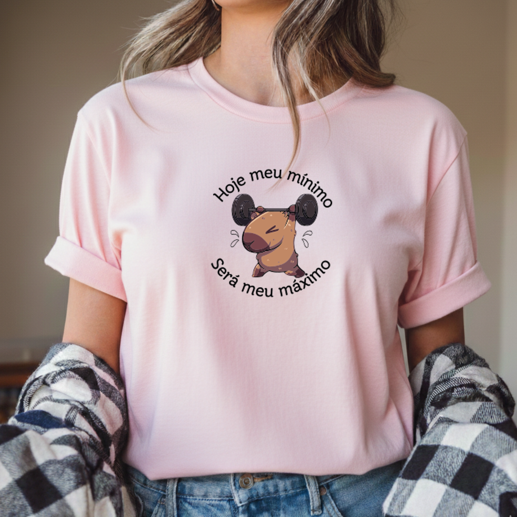 T-shirt "Hoje meu mínimo será meu máximo" 100% Algodão 190g - JM Collection