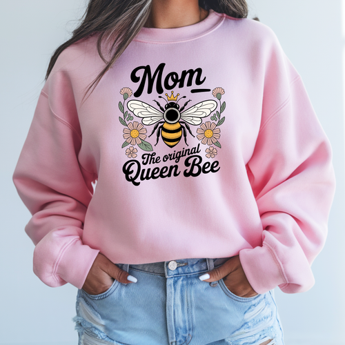 Camisola rosa dia da mae dia da mulher Mom Bee Abelha