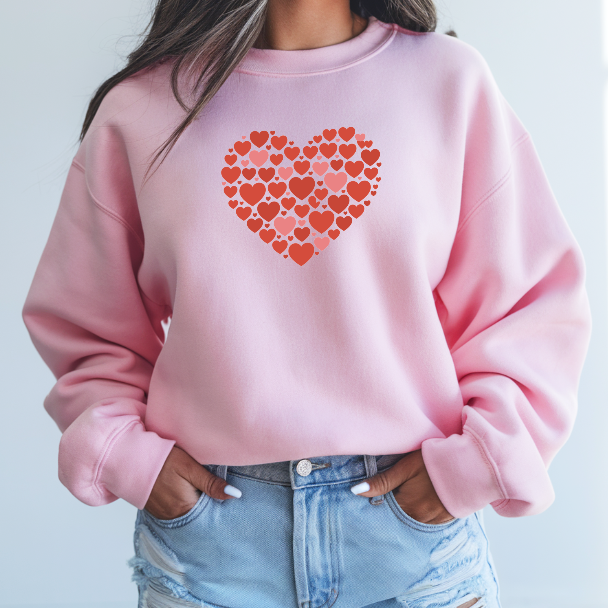 Camisola rosa dia da mae dia da mulher coração