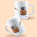 Caneca Gatos e Abóboras Halloween | JM Collection