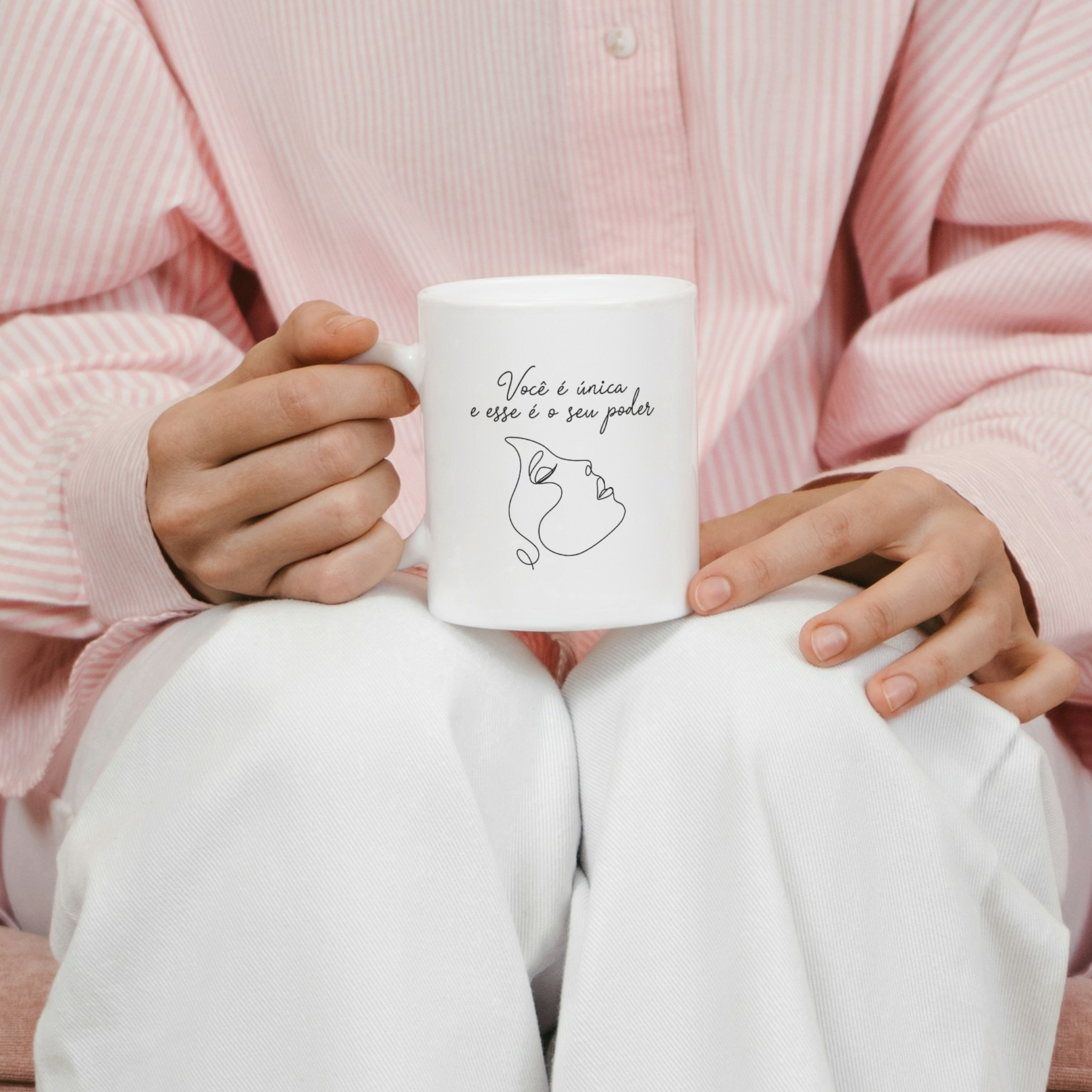 Caneca "Você é única e esse é o seu poder" | Dia da Mulher