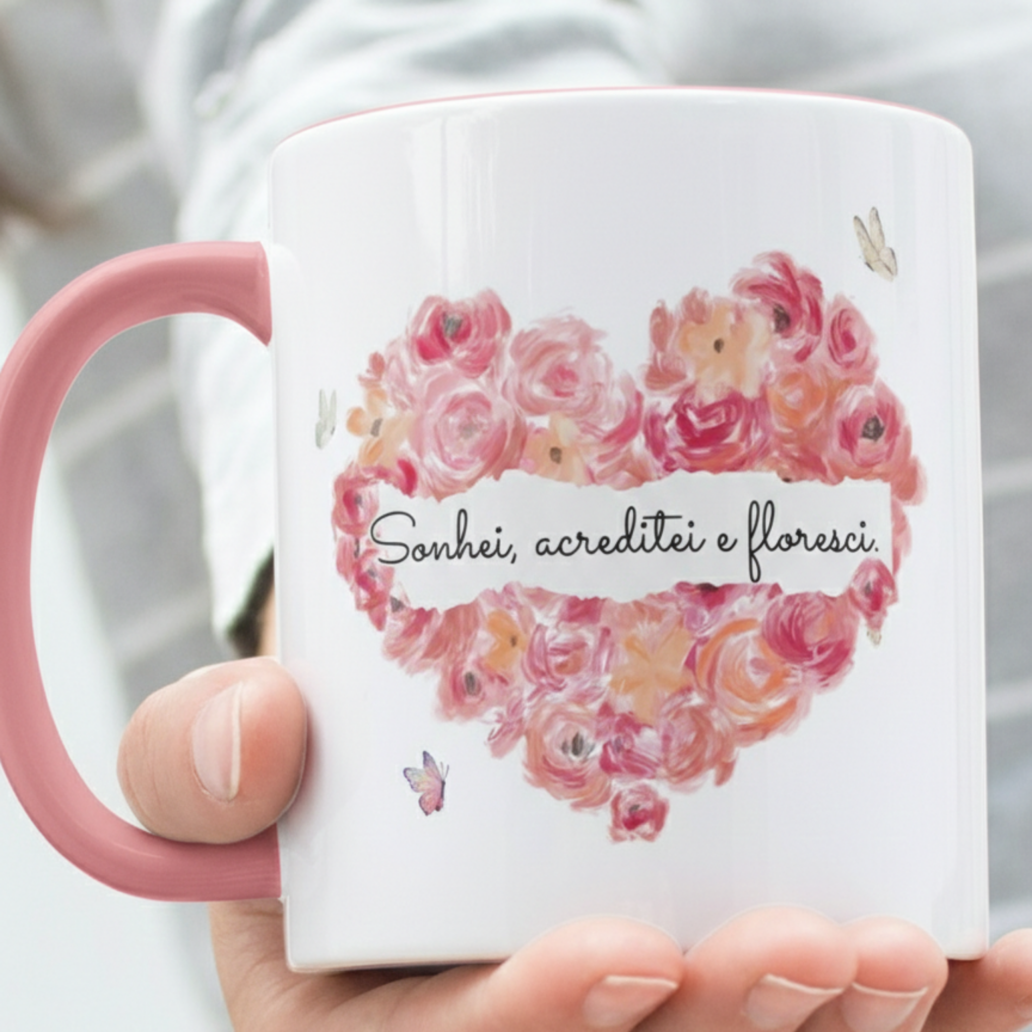 Caneca "Sonhei, Acreditei e Floresci" | Dia da Mulher