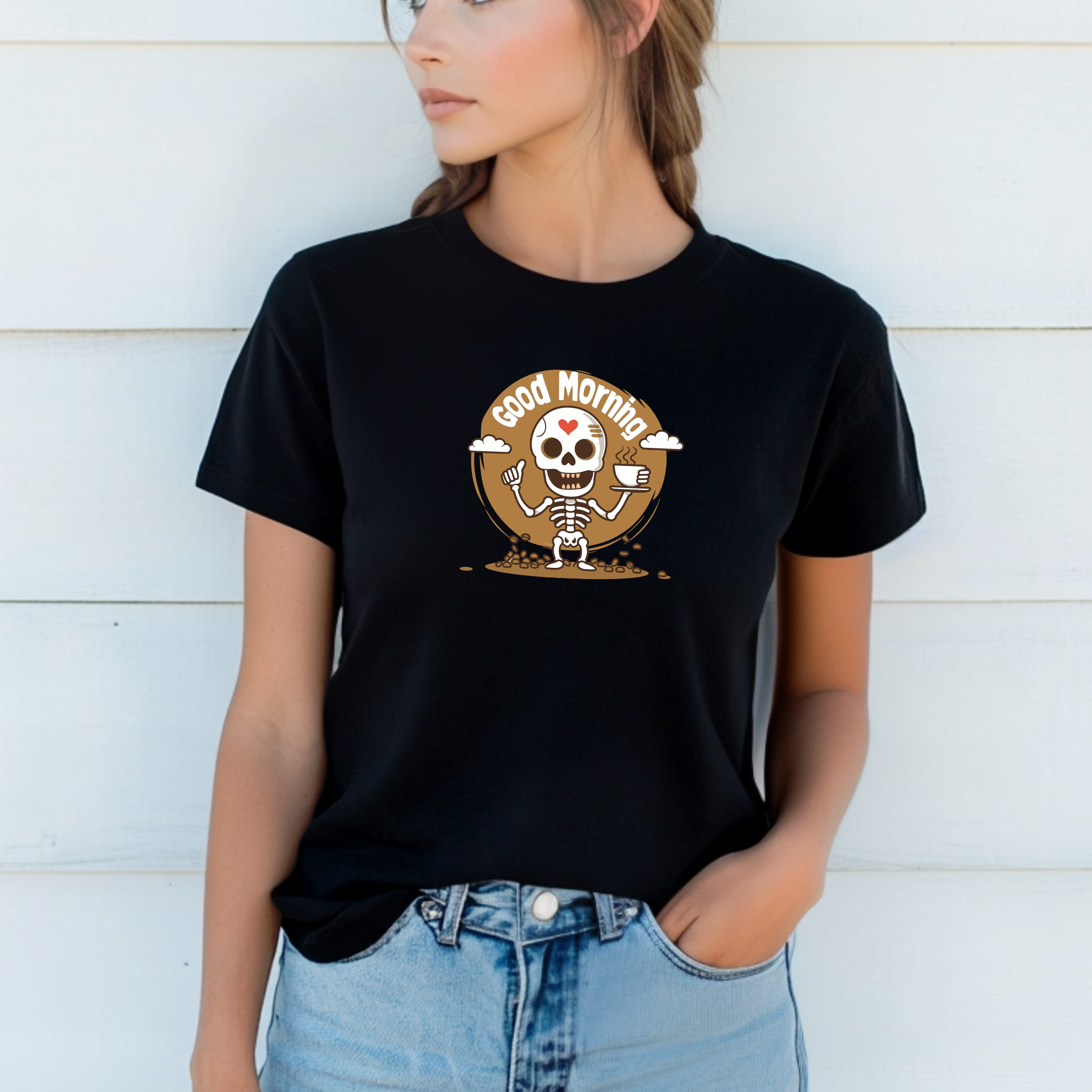 T-shirt "Good Morning" 100% Algodão