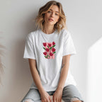 T-shirt Floral Tulipas 100% Algodão Premium 190g