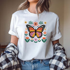 T-shirt Floral "Borboleta" 100% Algodão Premium 190g