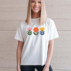 T-shirt Floral 100% Algodão Premium 190g