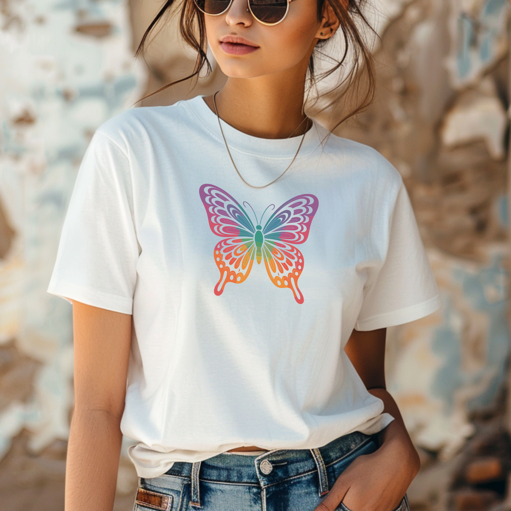 T-shirt "Borboleta" 100% Algodão Premium