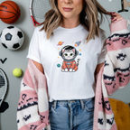T-shirt "Gato Astronauta" 100% Algodão Premium 190g