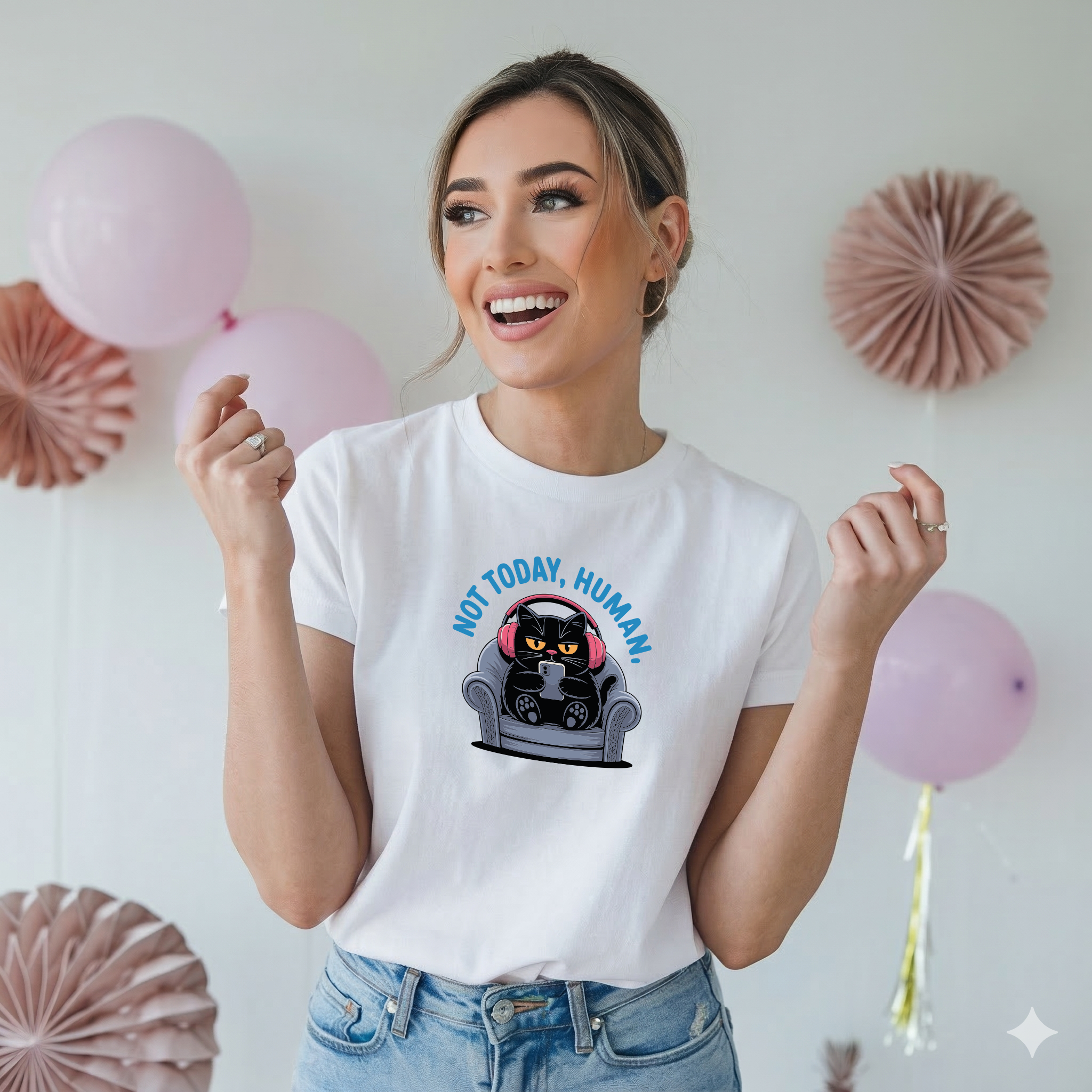 T-shirt "Cat" 100% Algodão