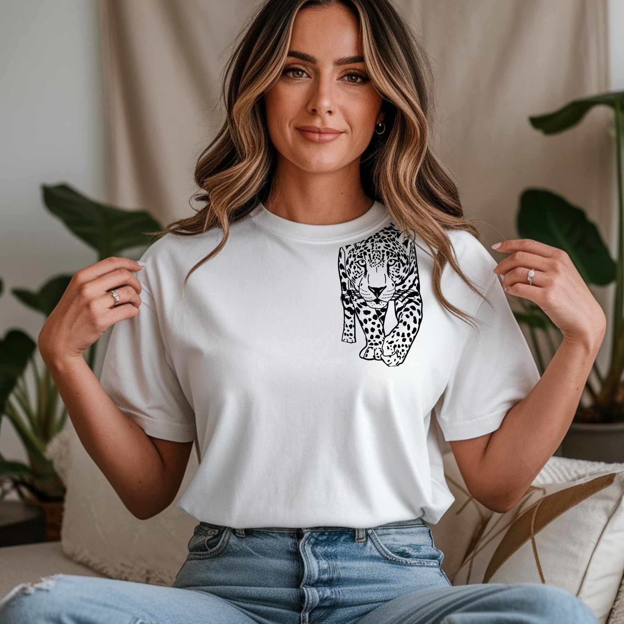 T-shirt "Onça" 100% Algodão