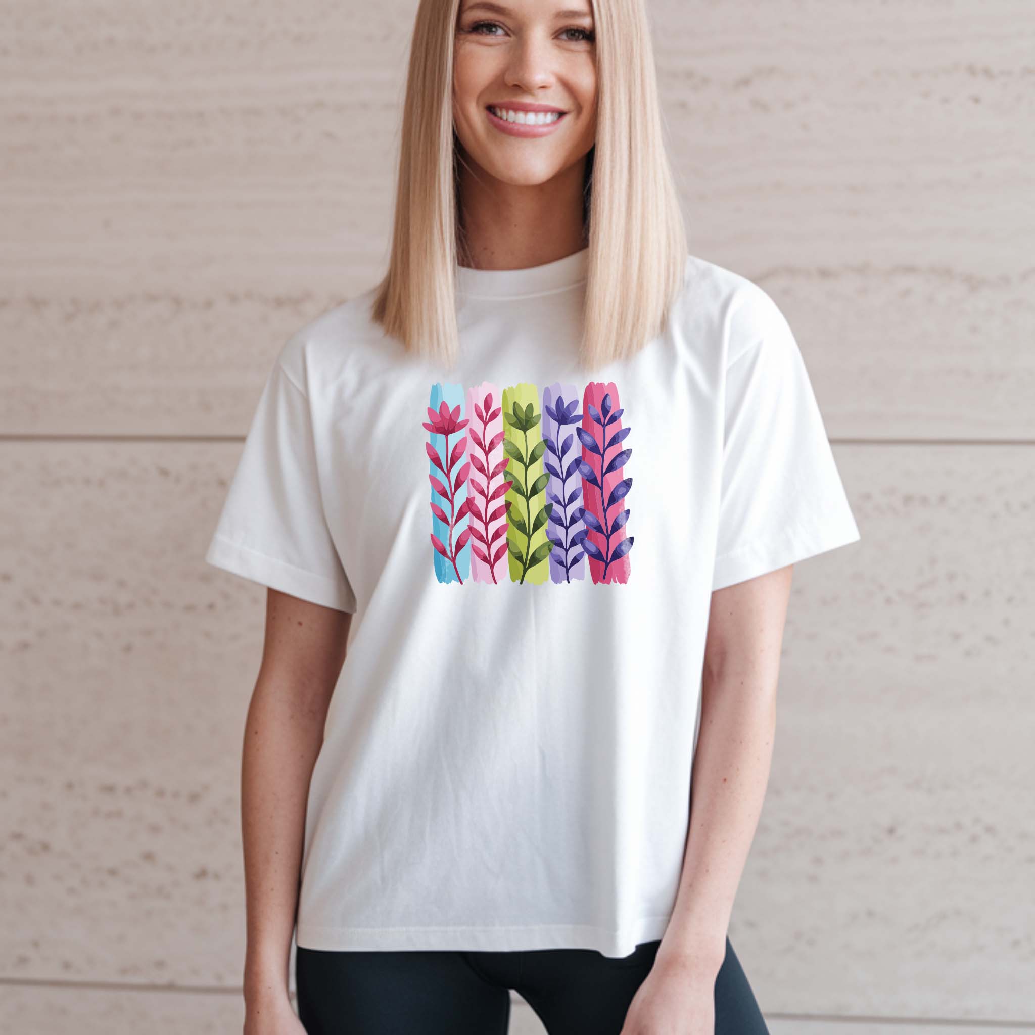 T-shirt Flores 100% Algodão Premium 190g