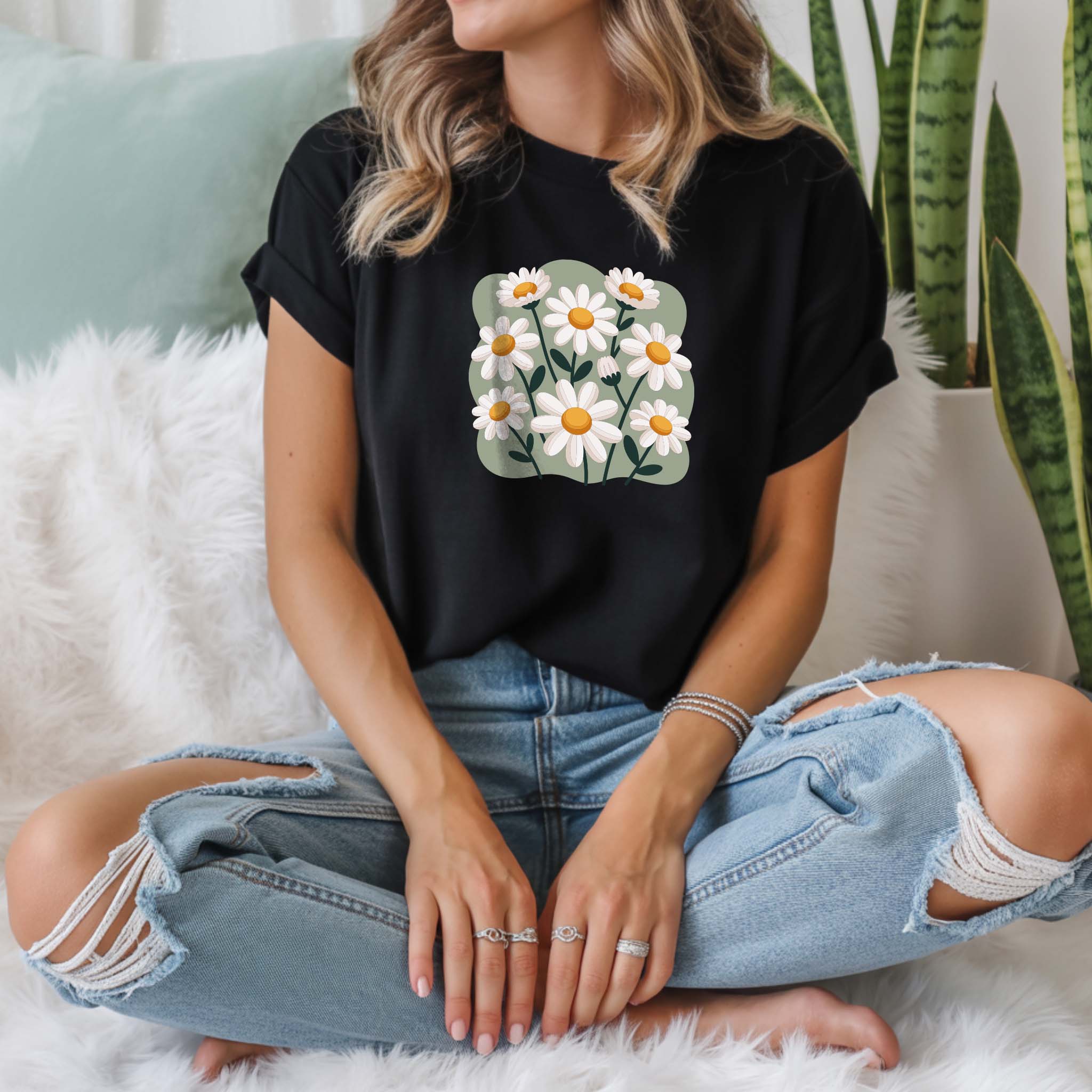 T-shirt Floral "Flowers" 100% Algodão Premium 190g