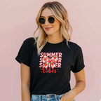 T-shirt "Summer Vibes" 100% Algodão - Coleção Verão