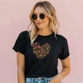 T-shirt Flores 100% Algodão Premium 190g - Coleção Flores