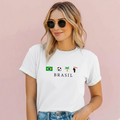 T-shirt Brasil - Coleção Brasil - 100% Algodão