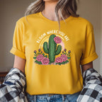 T-shirt Floral "Bloom Where You Are" 100% Algodão Premium 190g