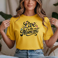 T-shirt Floral "Live in the Moment" 100% Algodão Premium 190g