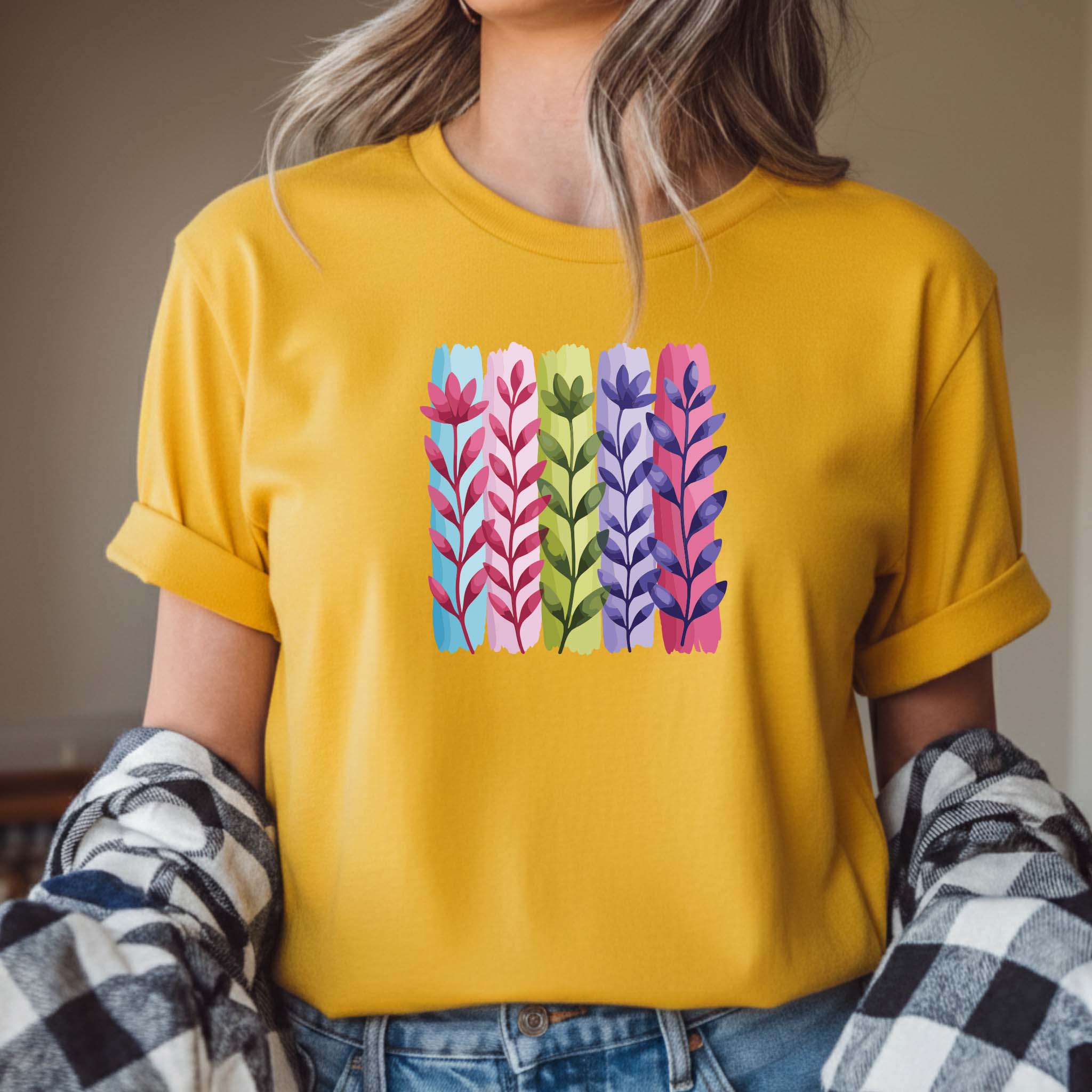 T-shirt Flores 100% Algodão Premium 190g