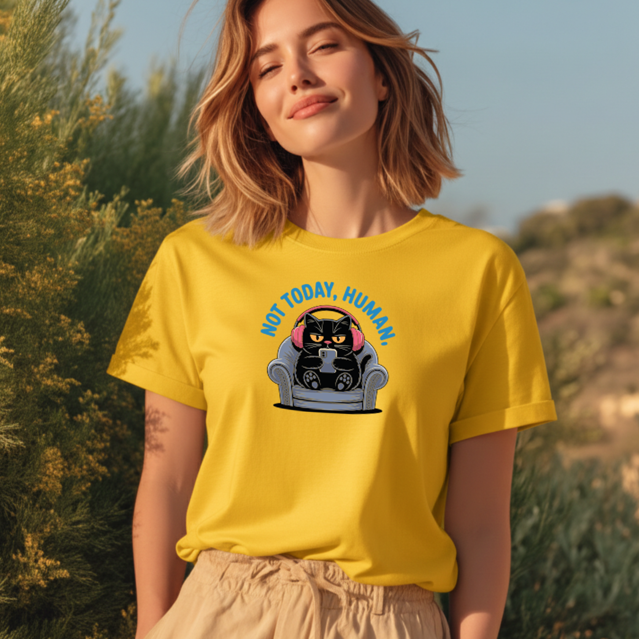 T-shirt "Cat" 100% Algodão