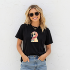 T-shirt "Dog óculos" 100% Algodão Premium 190g
