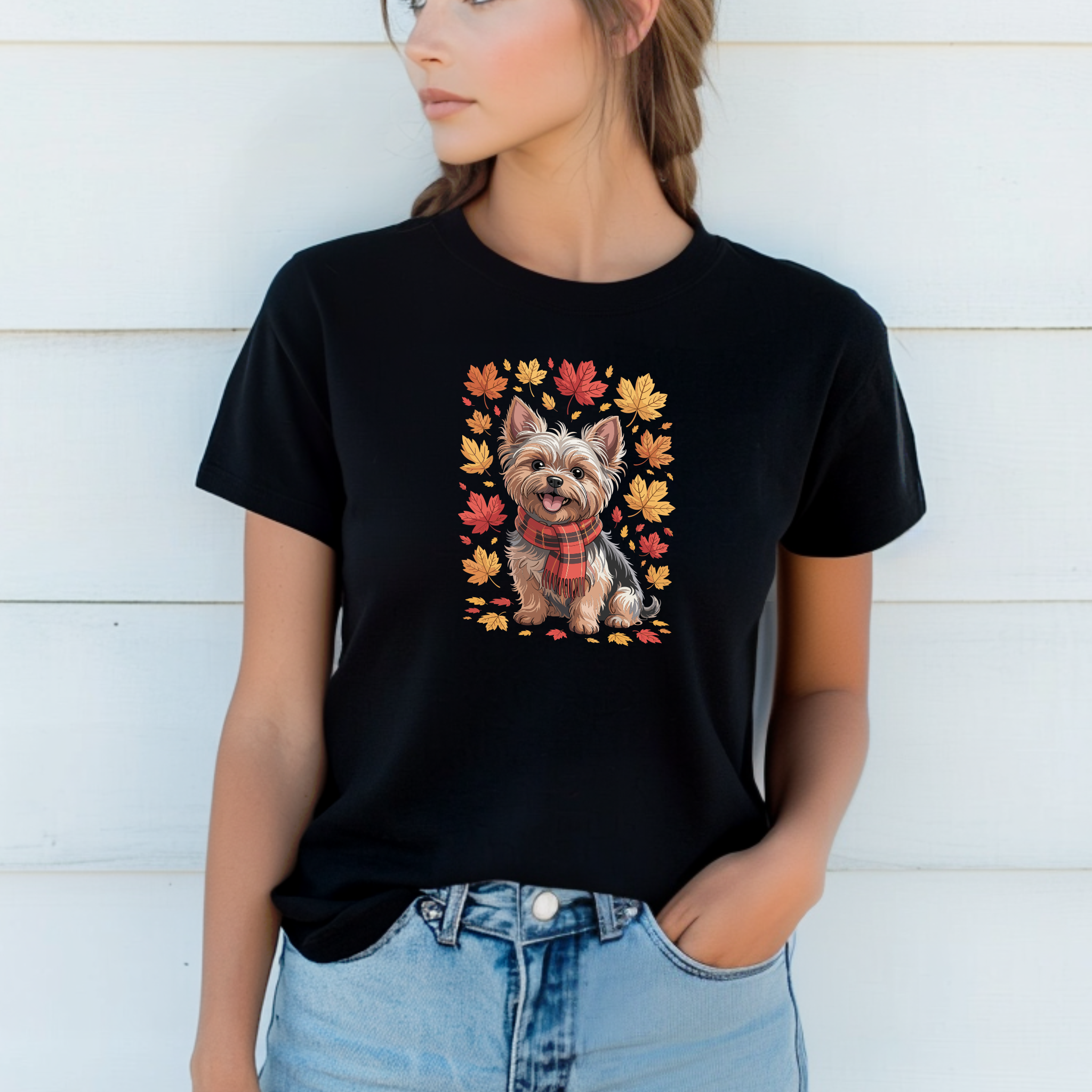 T-shirt "Dog Autumn" 100% Algodão Premium 190g