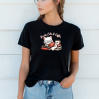 T-shirt "Cats Books Coffee" 100% Algodão Premium 190g