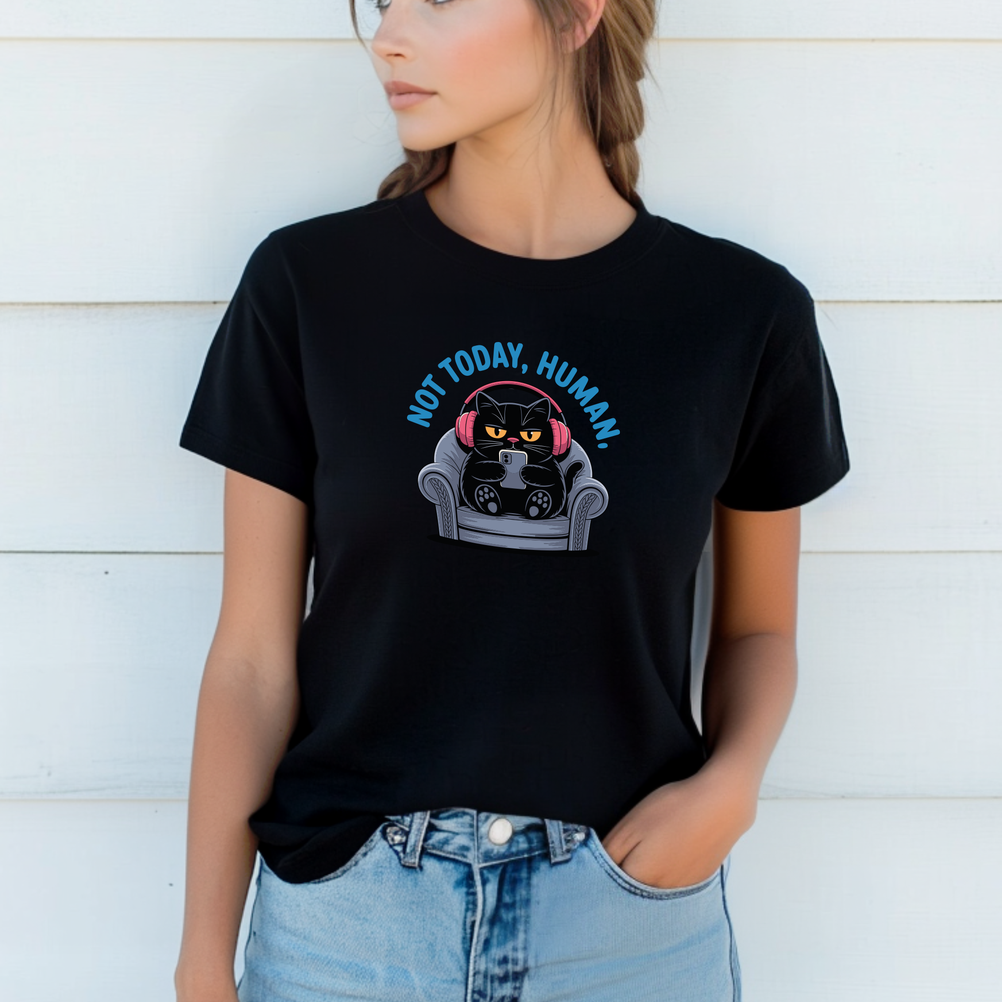 T-shirt "Cat" 100% Algodão