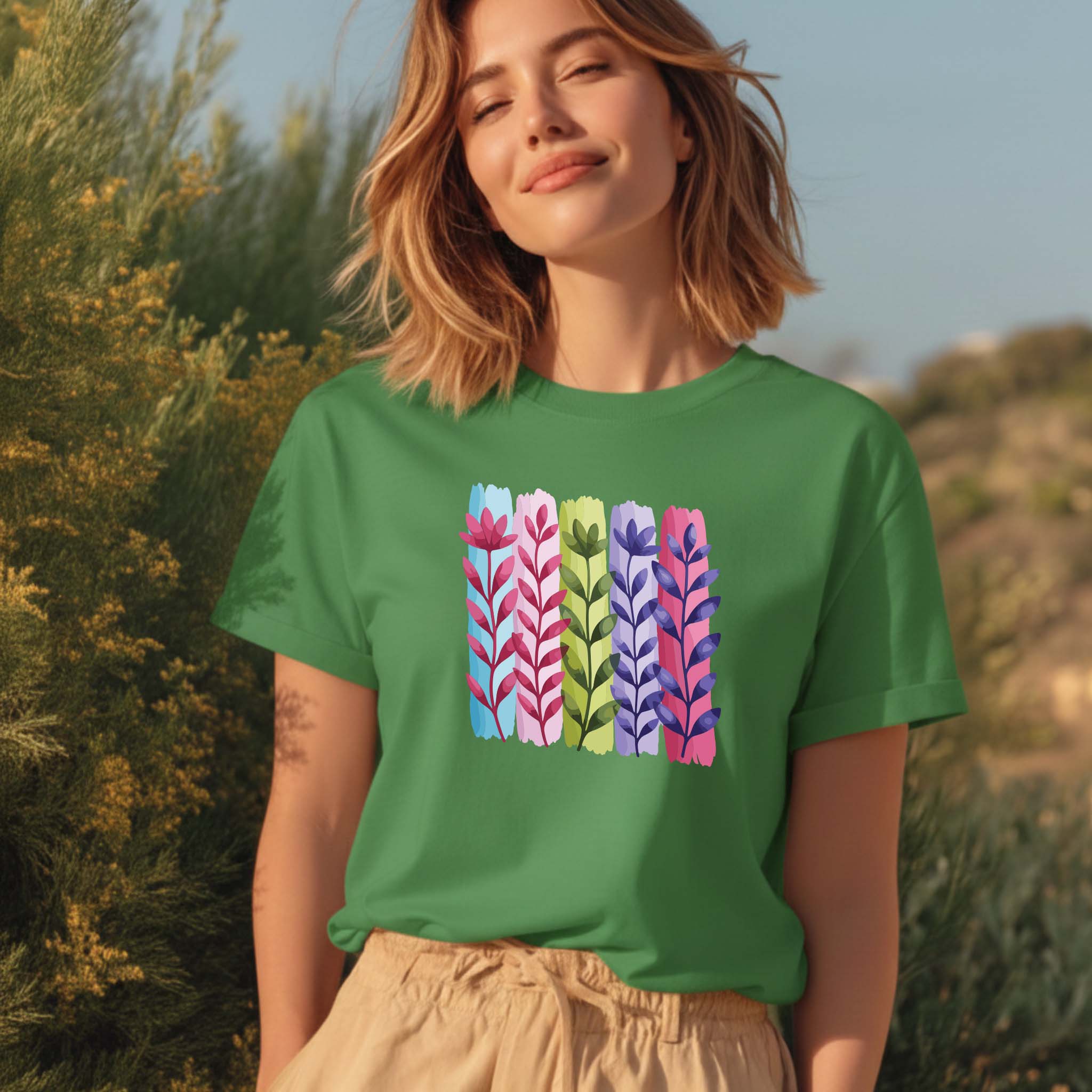 T-shirt Flores 100% Algodão Premium 190g