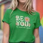 T-shirt Floral "Be You" 100% Algodão Premium 190g