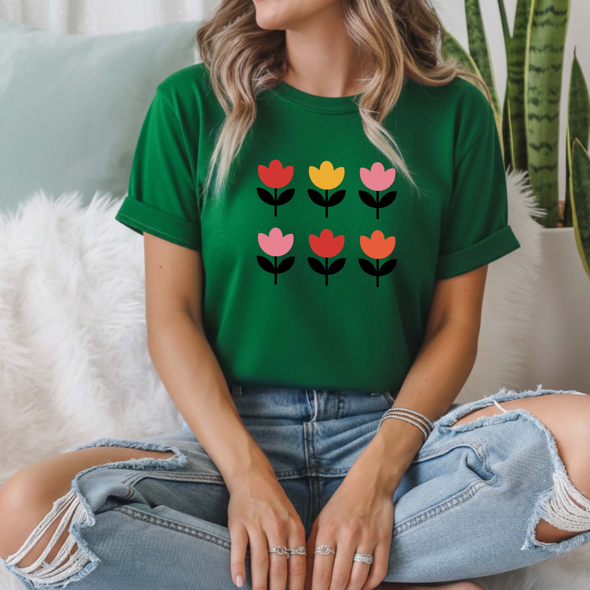 T-shirt Flores 100% Algodão Premium 190g - Coleção Floral