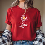 T-shirt Floral "Love" 100% Algodão Premium