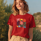 T-shirt Floral 100% Algodão Premium 190g