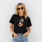 T-shirt "Books Coffee Autumn" 100% Algodão