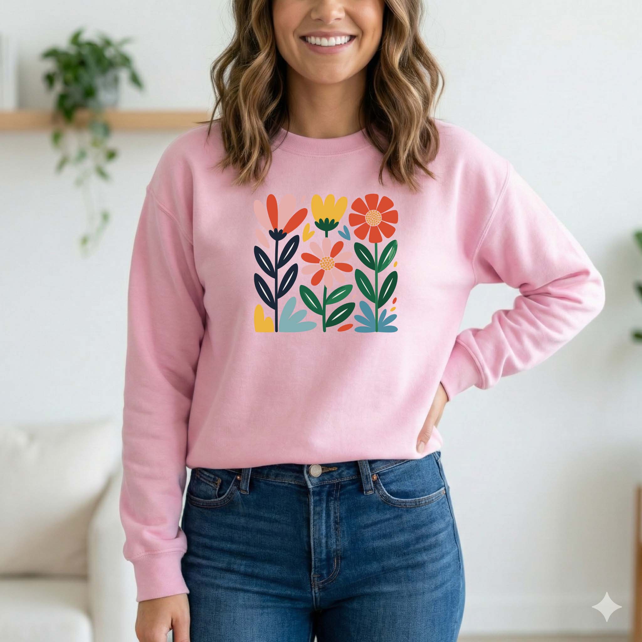 Sweatshirt Floral | Camisola Premium
