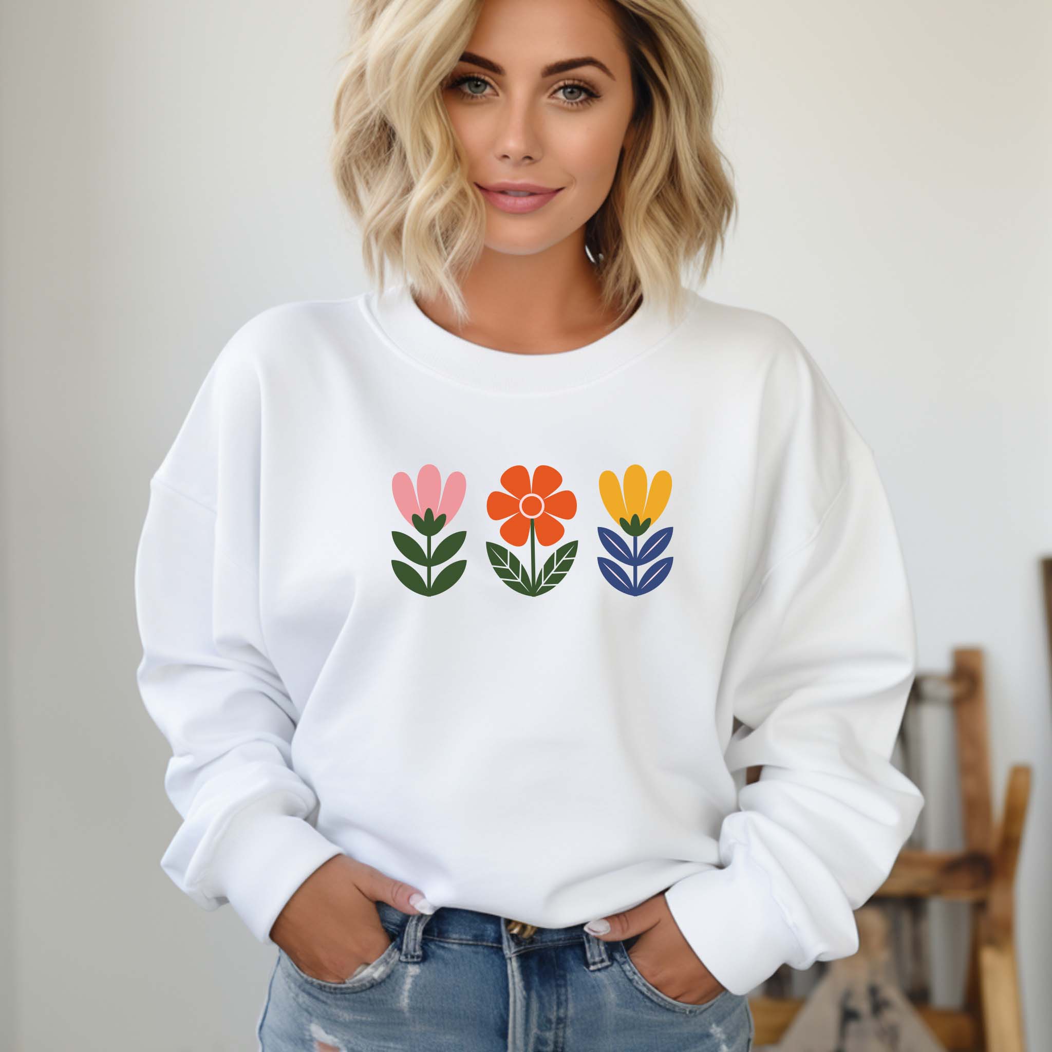 Camisola Flores | Sweatshirt Premium