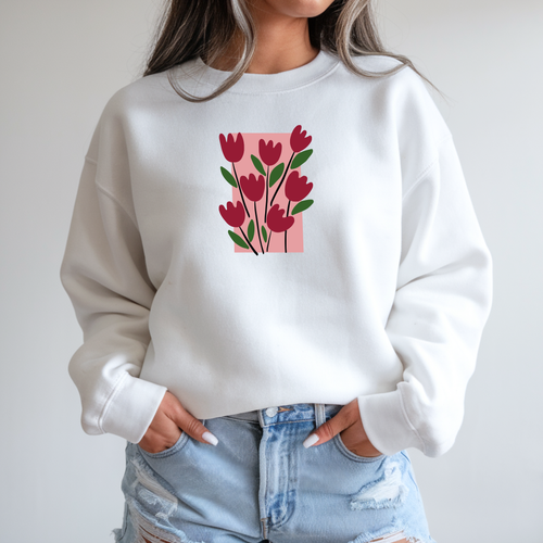 Camisola Floral Tulipas | Sweatshirt Premium