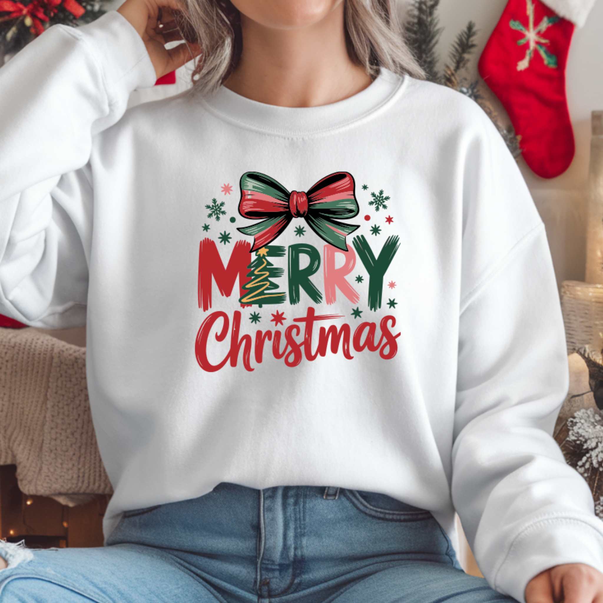 Sweatshirt Natal "Merry Christmas" | Sweatshirt 290g