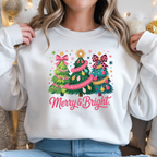 Camisola Natal " Merry e Bright" | Sweatshirt 290g - Coleção Natal