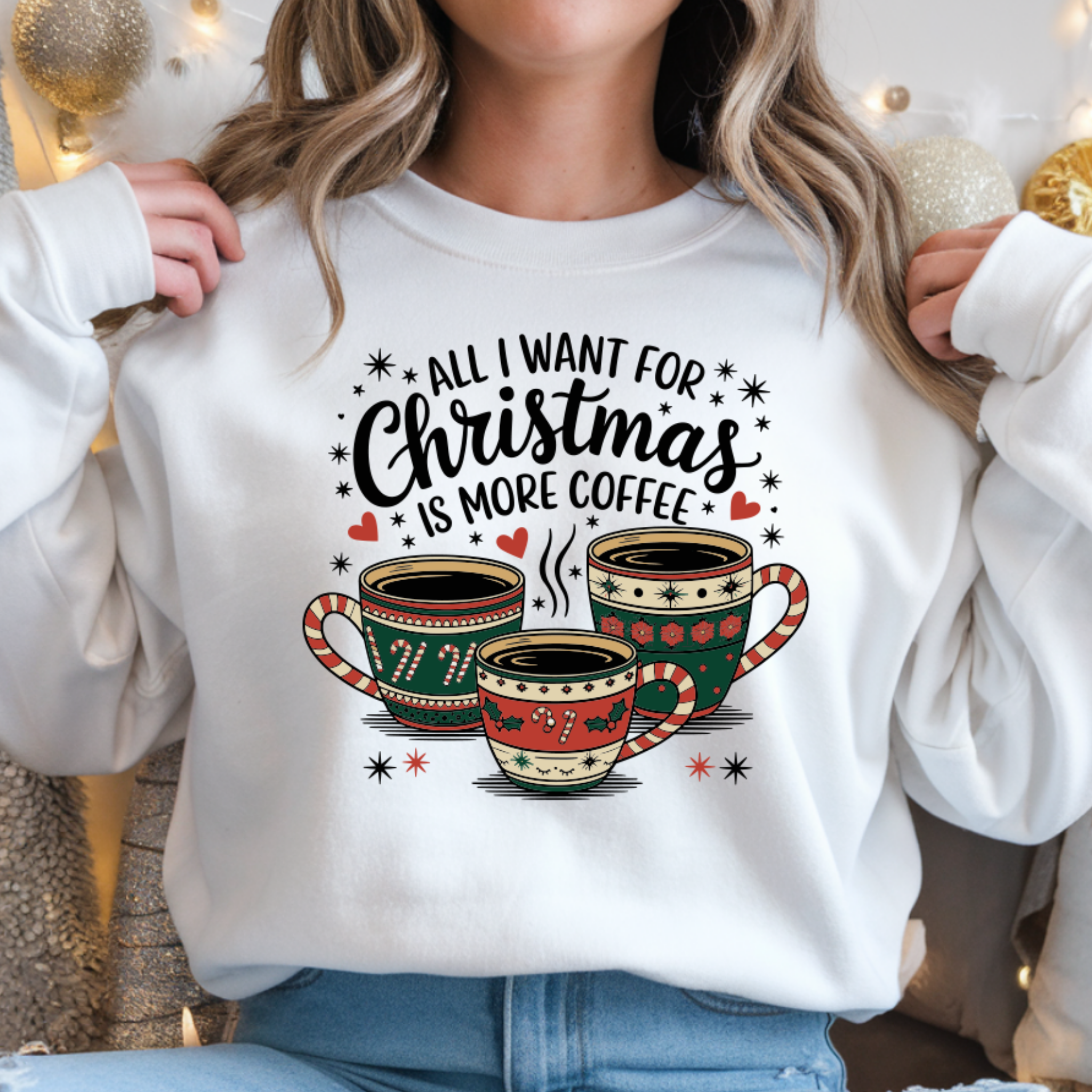 Camisola Natal "Christmas Coffee" | Sweatshirt Premium 290g | Coleção Natal