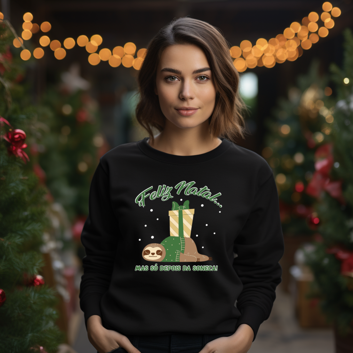 Sweatshirt "Feliz Natal mas só depois da soneca" | Coleção Natal