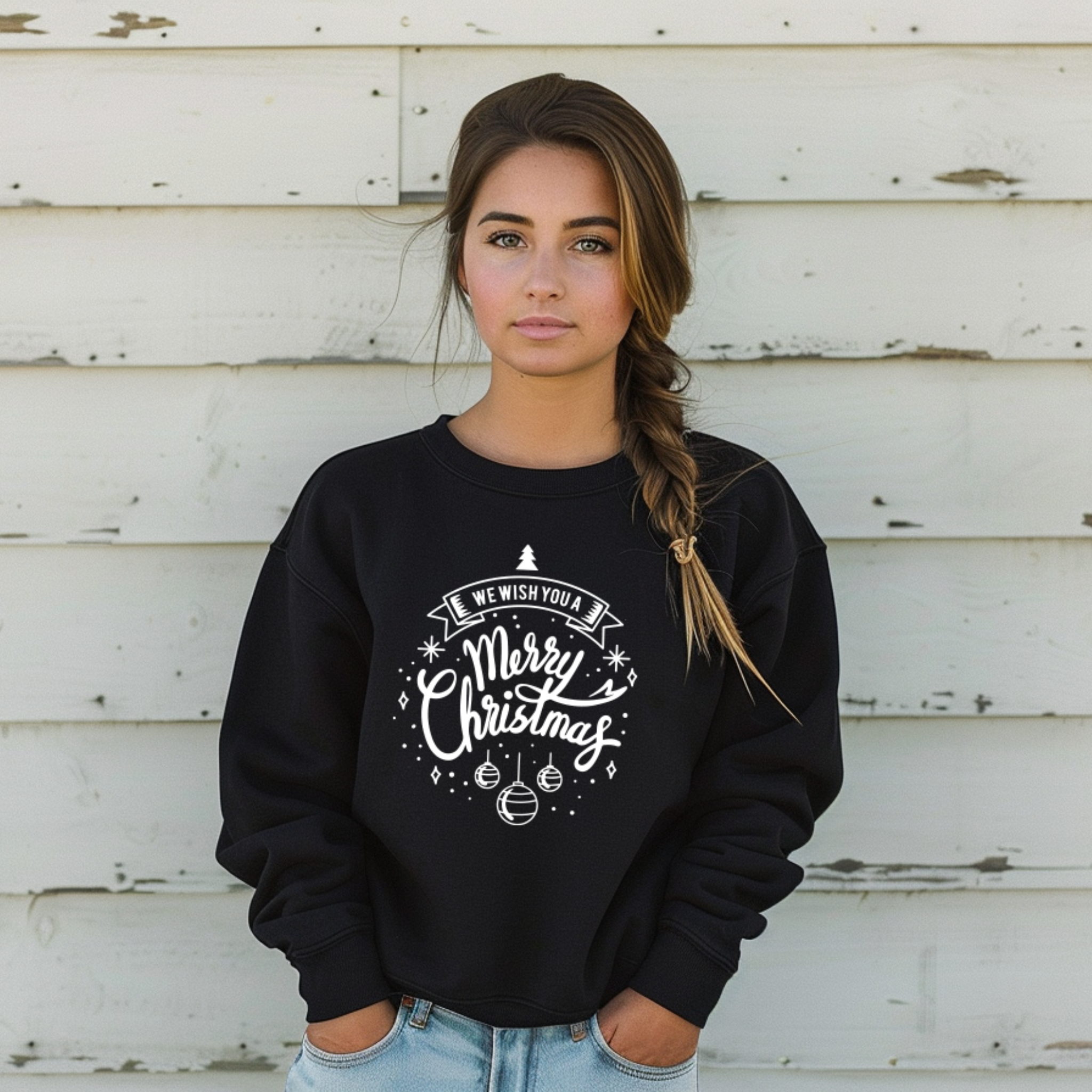 Camisola "Merry Christmas" | Sweatshirt Premium 290g | Coleção Natal